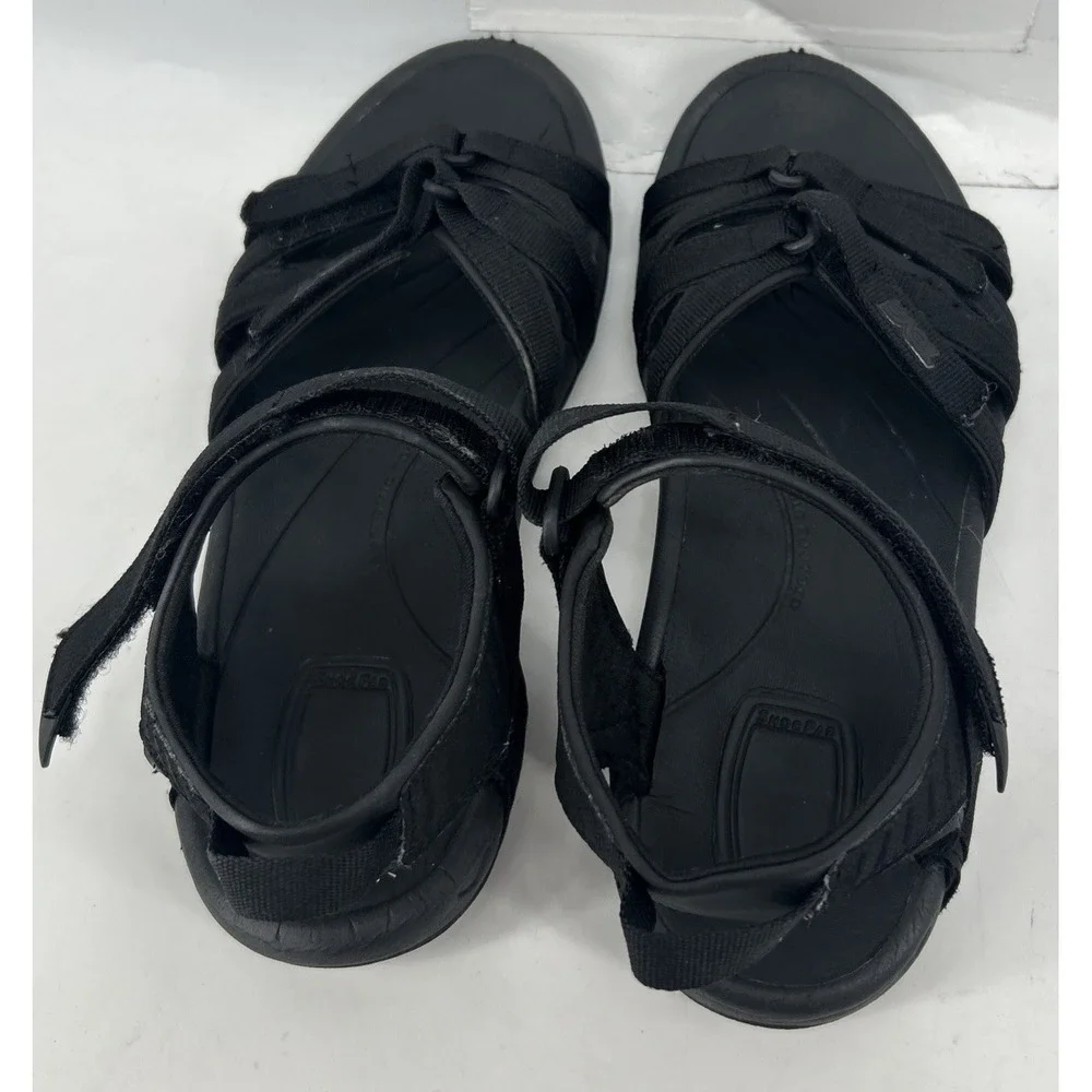 Teva Tirra Strappy Slingback Hook And Loop Sandals Black Women's Size 9